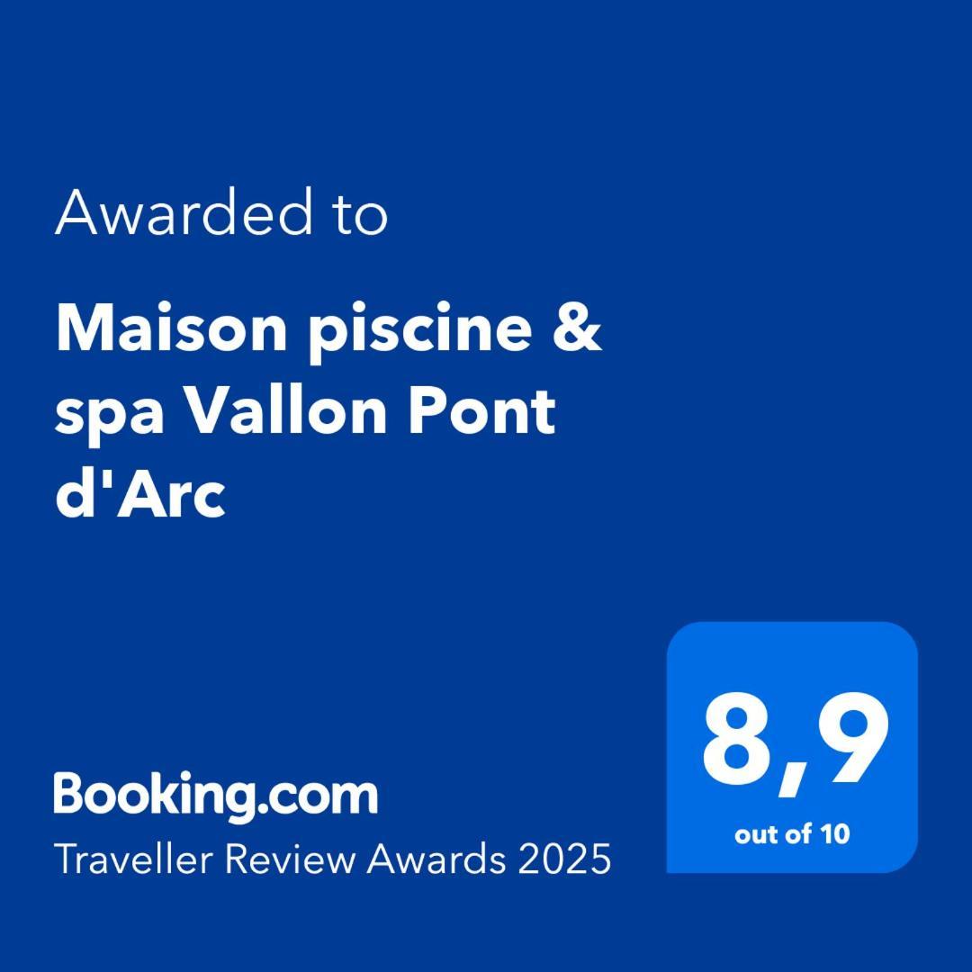 Maison Piscine & Spa Vallon Pont D'Arc 외부 사진